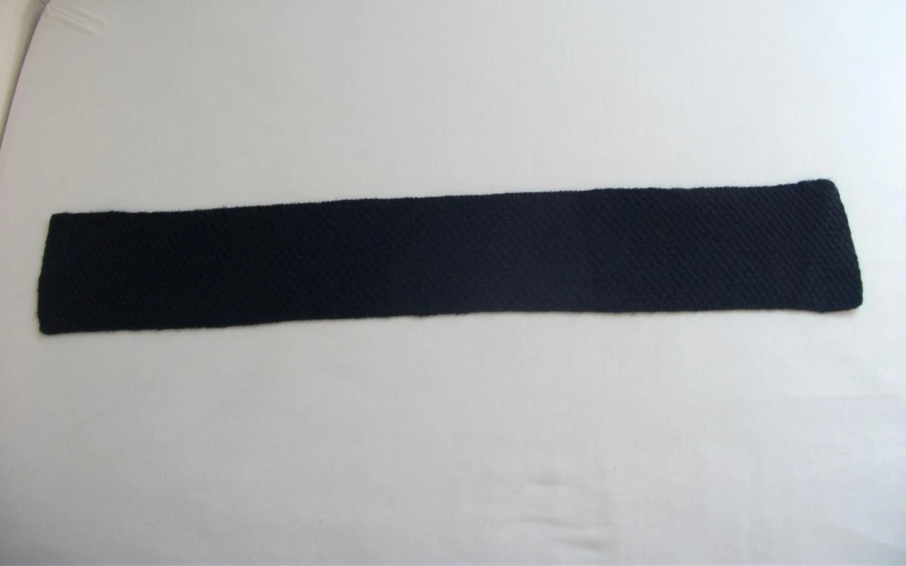 Marineblauwe gebreide sjaal voor kinderen – photo 3